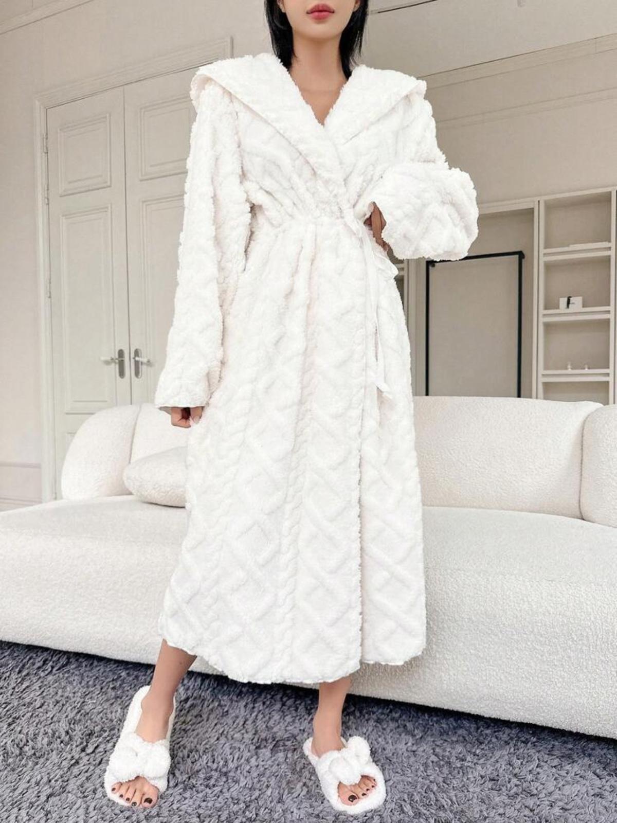 CozyCloud Hooded Robe – Snow White