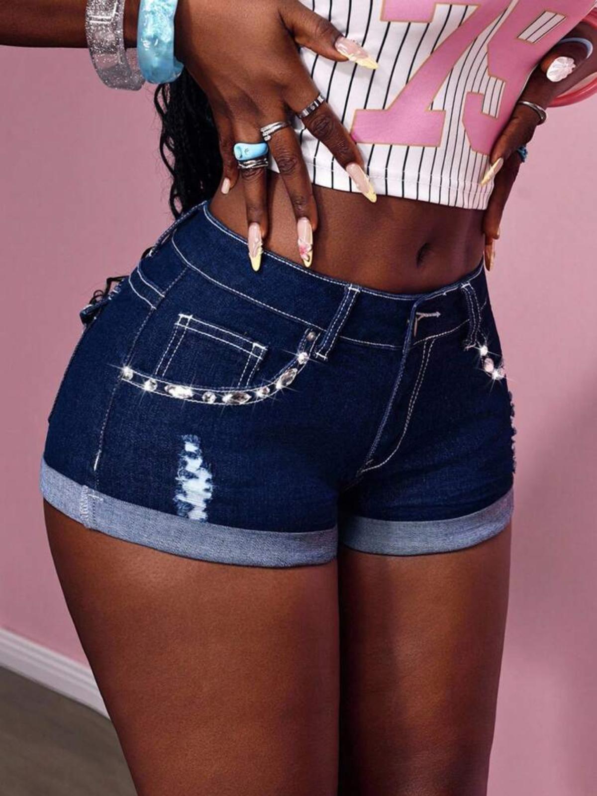 Diva Denim Gem Shorts