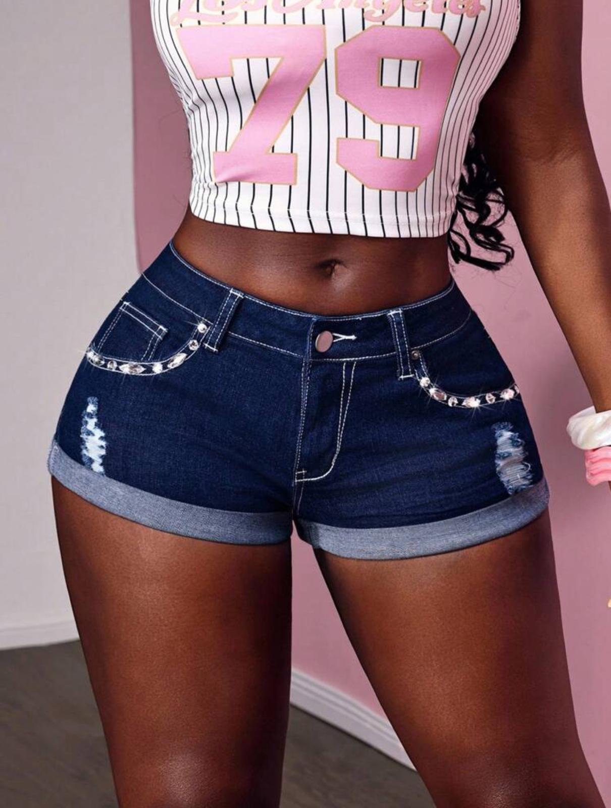 Diva Denim Gem Shorts
